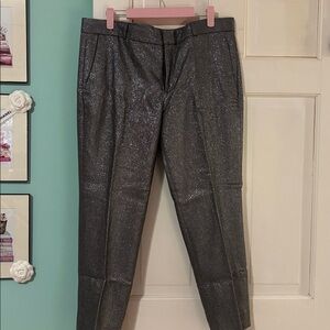 Banana Republic Avery Lined Shimmering Gray/Silver Pants.  Size 12P.